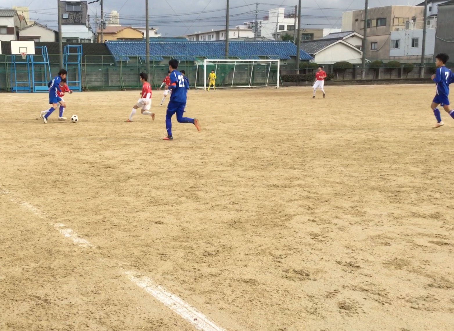 中学サッカー部 冬期2ブロック大会 Vs 下福島中学校 常翔学園中学校 高等学校